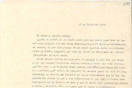 [Carta] 1955 jun. 27, [Santiago] [a] Gabriela Mistral