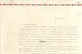 [Carta] 1956 mar. 26, [Santiago] [a] Gabriela Mistral