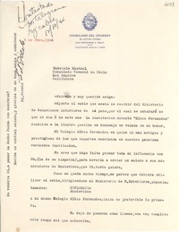[Carta] 1946 dic. 5, [San Francisco, California] [a] Gabriela Mistral, Los Ángeles