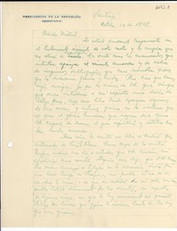 [Carta] 1942 oct. 10, Santiago, [Chile] [a] Gabriela Mistral