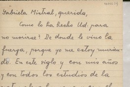 [Carta] 1944 oct. 31, [Brasil] [a] Gabriela Mistral