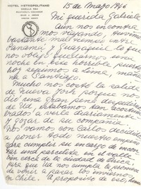 [Carta] 1946 mayo 15, [Guayaquil, Ecuador] [a] Gabriela Mistral