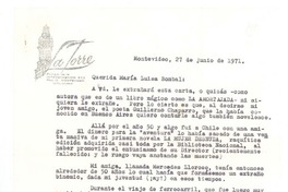 [Carta], 1971 jun. 17 Montevideo, Uruguay <a> María Luisa Bombal
