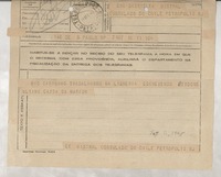 [Telegrama] 1945 sept. 11, Sao Paulo, [Brasil] [a] Gabriela Mistral, Petrópolis