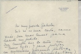 [Carta] 1950 ago. 1, San Isidro, [Argentina] [a] Gabriela Mistral