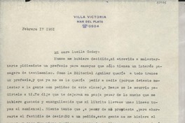 [Carta] 1951 feb. 17, [Argentina] [a] Lucila Godoy