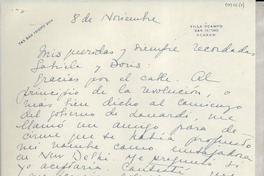 [Carta] 1953 nov. 8, [San Isidro, Argentina] [a] Gabriela Mistral