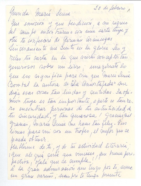 [Carta], 1978 feb. 28 Buenos Aires, Argentina <a> María Luisa Bombal