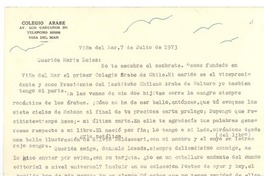 [Carta], 1973 jul. 7 Viña del Mar <a> María Luisa Bombal