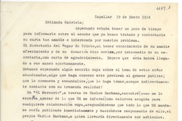 [Carta] 1934 ene. 19, Zapallar, [Chile] [a] Gabriela [Mistral]
