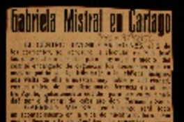 Gabriela Mistral en Cartago, [Costa Rica].
