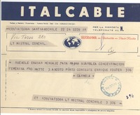 [Telegrama] 1952 jul. 22, Santiago, Chile [a] Gabriela Mistral, Nápoles, Italia