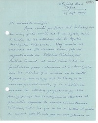 [Carta] 1944 sept. 19, Oxford, [Inglaterra] [a] Gabriela Mistral