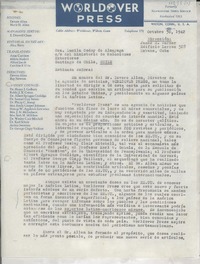 [Carta] 1942 oct. 30, Habana, Cuba [a] Lucila Godoy Alcayaga, Santiago de Chile