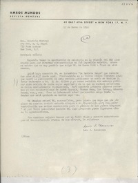 [Carta] 1946 mar. 13, New York, [EE.UU.] [a] Gabriela Mistral, New York, [EE.UU.]