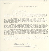 [Carta] 1954 sept. 28, Madrid, [España] [a] Gabriela Mistral