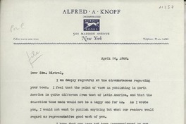 [Carta] 1946 Apr. 26, New York [a] Gabriela Mistral, Los Angeles, California