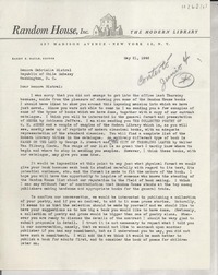[Carta] 1946 May 21, New York, [EE.UU.] [a] Gabriella [i.e. Gabriela] Mistral, Republic of Chile Embassy, Washington D.C., [EE.UU.]