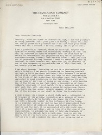 [Carta] 1946 June 5, New York, [EE.UU.] [a] [Gabriela] Mistral, [EE.UU.?]