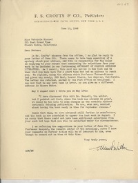 [Carta] 1946 June 13, New York, [EE.UU.] [a] Gabriela Mistral, Sierra Madre, California, [EE.UU.]