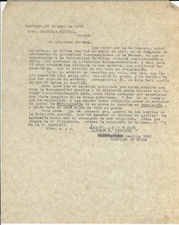 [Carta] 1950 mayo 24, Santiago de Chile [a] Gabriela Mistral, Jalapa
