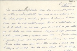 [Carta] 1944 oct. 3, [Puerto Rico] [a] Gabriela Mistral