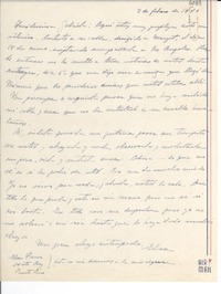 [Carta] 1946 feb. 7, Puerto Rico [a] Gabriela Mistral