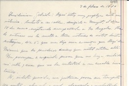 [Carta] 1946 feb. 7, Puerto Rico [a] Gabriela Mistral