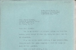 [Carta] 1946 Sept. 17, Monrovia, California, [EE.UU.] [a] Alice Marble, New York, [EE.UU.]