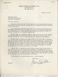 [Carta] 1946 Oct. 10, New York, [EE.UU.] [a] Gabriela Mistral, Monrovia, California, [EE.UU.]