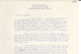 [Carta] 1948 abr. 6, Albuquerque, New Mexico [a] Gabriela Mistral