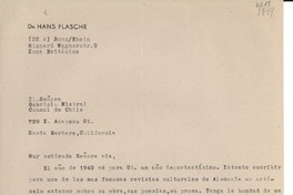 [Carta] [1949], Bonn, [Alemania] [a] Gabriela Mistral, Santa Barbara, California