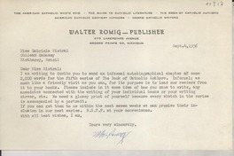 [Carta] 1956 Sept. 4, Grosse Pointe, Michigan [a] Gabriela Mistral, Niteroi, Brasil