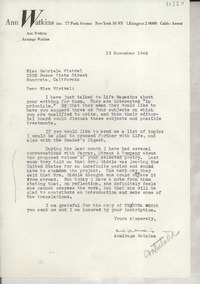 [Carta] 1946 Nov. 13, [New York, EE.UU.] [a] Gabriela Mistral, Monrovia, California