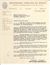 [Carta] 1946 jul. 25, México D.F. [a] Gabriela Mistral, Los Angeles, California, [EE.UU.]
