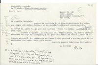 [Carta] 1946 mar. 25, New York [a] Gabriela [Mistral]