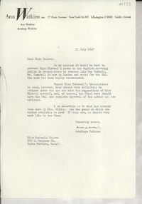 [Carta] 1947 July 21, [New York, EE.UU.] [a] Consuelo Saleva, Santa Barbara, California