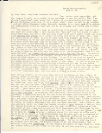 [Carta] 1948 June 4, Truro, Massachusetts, [EE.UU.] [a] Gabriela [Mistral]