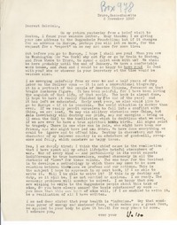 [Carta] 1950 nov. 6, Truro, Massachusetts [a] Gabriela Mistral
