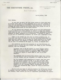 [Carta] 1941 juil. 28, New York, [EE.UU.] [a] Gabriela Mistral, Rio de Janeiro, Brazil