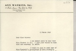 [Carta] 1948 Mar. 23, [New York, EE.UU.] [a] Consuelo Saleva, Santa Barbara, California