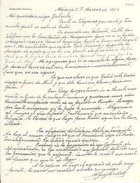 [Carta] 1950 mar. 3, México D.F. [a] Gabriela [Mistral]