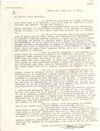 [Carta] 1950 jun. 1, México D.F. [a] Gabriela [Mistral]