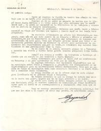 [Carta] 1949 feb. 5, México D. F. [a] Gabriela Mistral