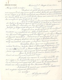 [Carta] 1949 mayo 27, México D. F. [a] Gabriela Mistral