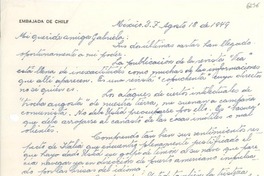 [Carta] 1949 ago. 18, México D. F. [a] Gabriela Mistral
