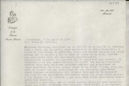[Carta] 1954 jun. 3, Montevideo [a] Gabriela Mistral