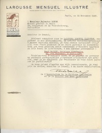 [Carta] 1945 nov. 21, París [a] Salvador Reyes
