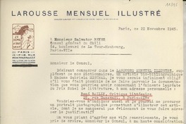 [Carta] 1945 nov. 21, París [a] Salvador Reyes