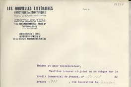 [Carta] Paris [a] Gabriela Mistral